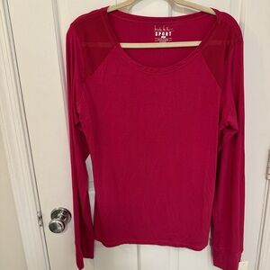 Nicole Miller Sport Fuchsia Long Sleeve Tee